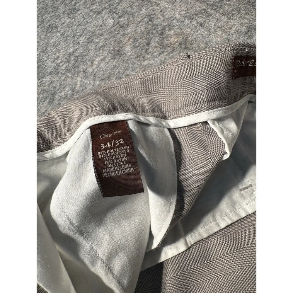 Perry Ellis Portfolio‎ Straight Dress Pants Men's Size 34/32 Gray City Pair